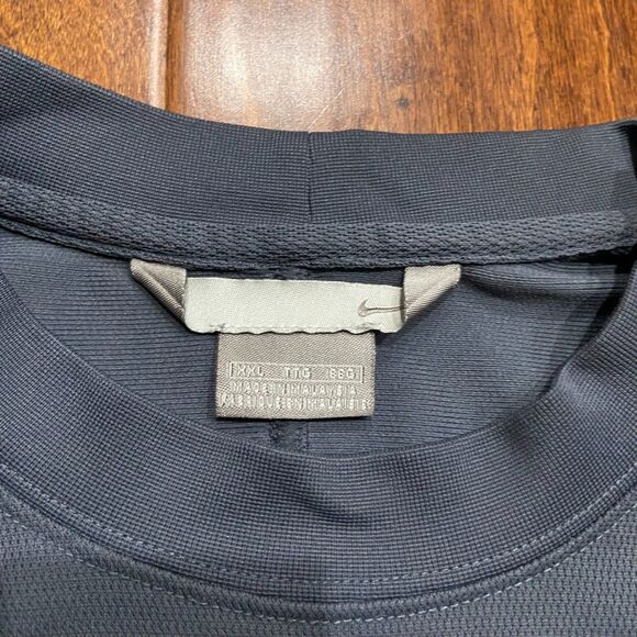 Nike Athletic Vintage Y2K Dark Gray L/S Polyester Top Running Men's Size XXL - Picture 5 of 7